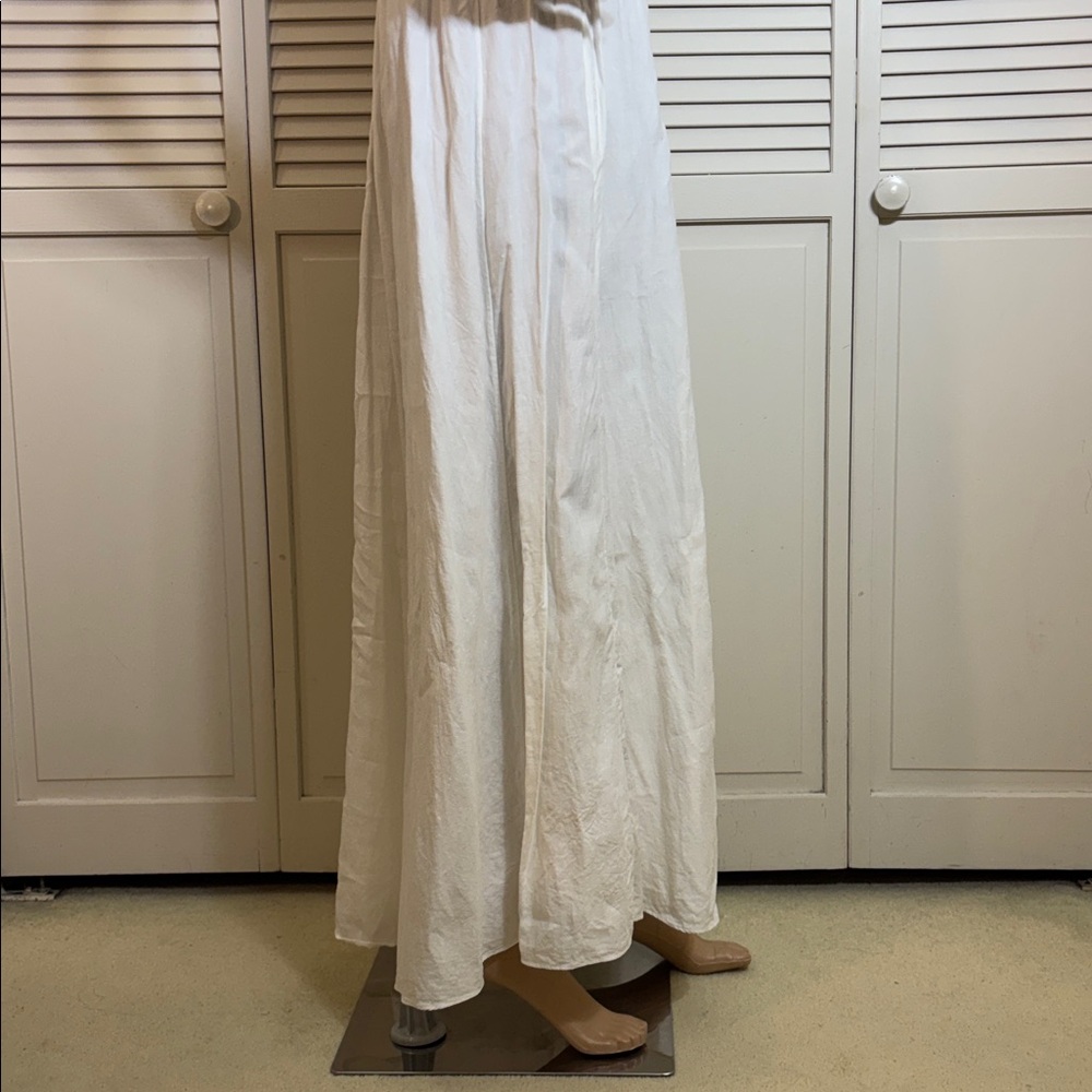 Another Tomorrow Gathered Summer Linen Maxi Dress Low Back Large - Picture 5 of 14